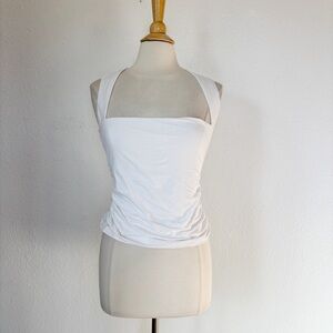Francesca's Collections Solid White Tank Top